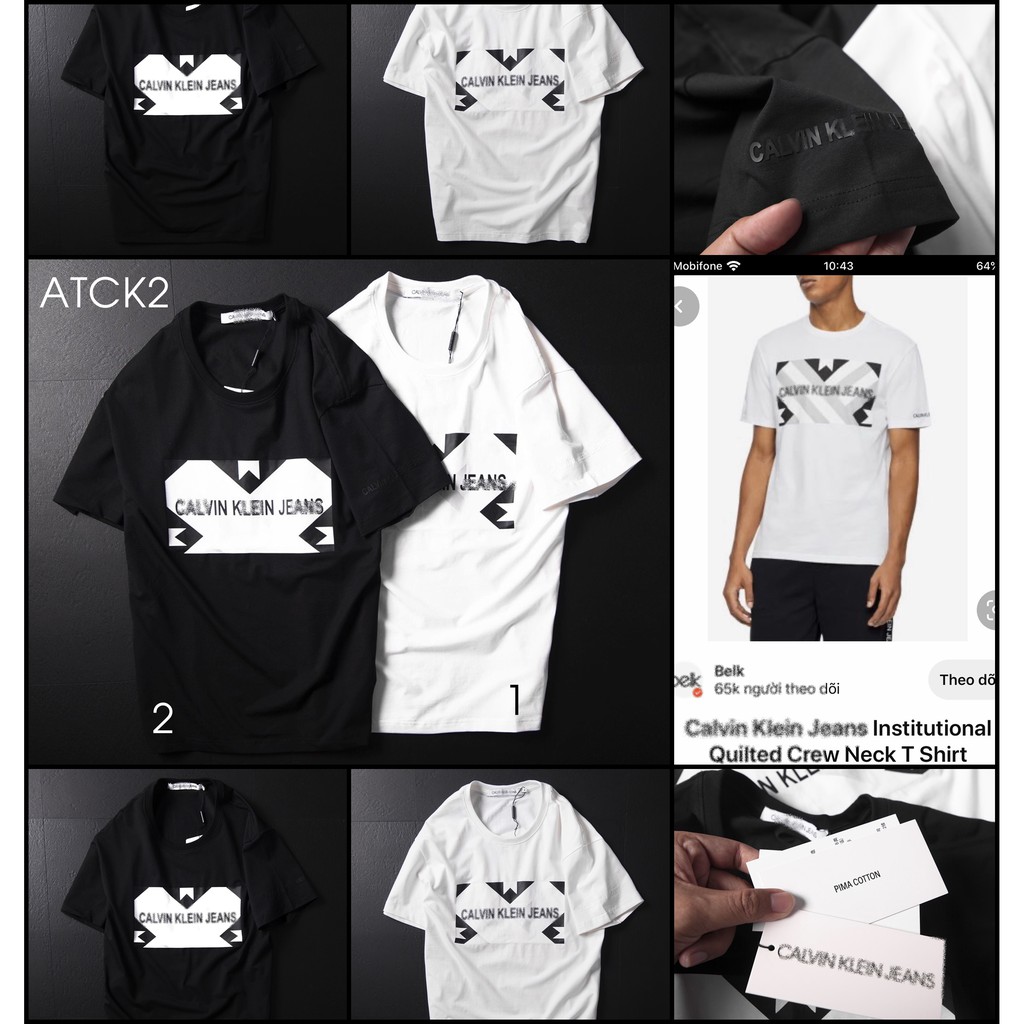 Áo thun Ci Key Jean BLACK & WHITE độc đáo siêu đẹp 💖 diện chiếc áo thun cotton xịn này thì BAO ĐẸP TROAI 💖 ATCK2 💖