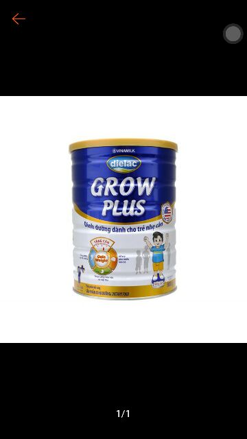 Sữa bột Grow plus cho trẻ nhẹ cân của VINAMILK.