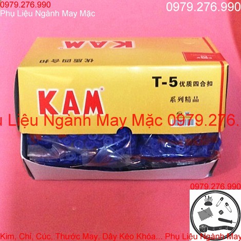 1 hộp nút - cúc bấm nhựa T5 hãng KAM- 1000 bộ/1 hộp
