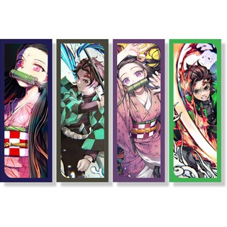 Bộ 4 chiếc Bookmark Kẹp sách Thanh Gươm Diệt Quỷ Kimetsu no Yaiba