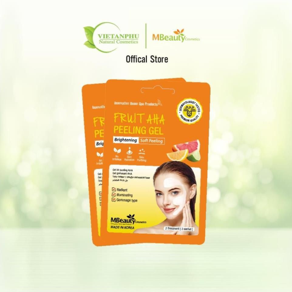 Gel tẩy tế bào chết làm sáng da, dưỡng ẩm MBeauty Fruit AHA Peeling Gel ( Set 3 túi mini , 1 túi mini ) | BigBuy360 - bigbuy360.vn