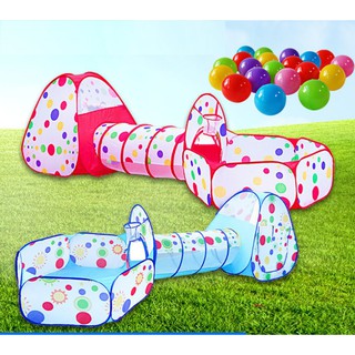 Đồ chơi nhà bóng tự bung gấp gọn cho bé gồm 3 chi tiết lều bóng , ống chui , nhà banh cho bé chơi vận động