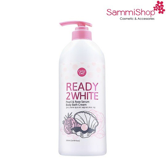 Sữa tắm trắng da Ngọc trai &amp; Hoa hồng Cathy Doll Pearl &amp; Rose Serum Body Bath Cream 500ml