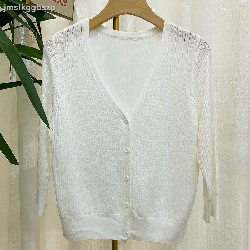 Áo Khoác Cardigan Dệt Kim Mỏng Tay Lỡ Chống Nắng 2021 | BigBuy360 - bigbuy360.vn