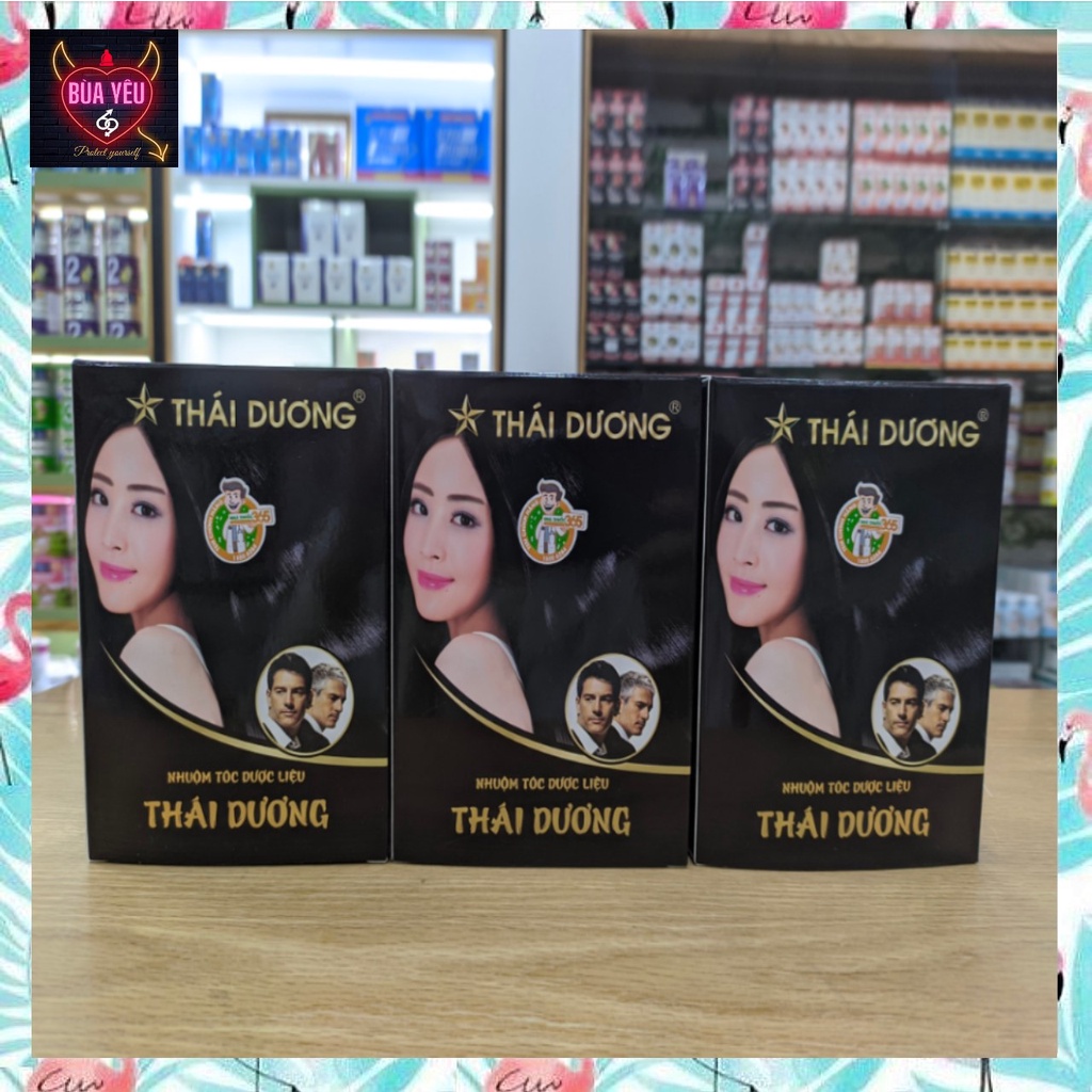 Dầu gội Đen tóc THÁI DƯƠNG gói 10g Dược liệu thảo dược phủ bạc tóc Tại nhà đơn giản, không ngứa da đầu, xơ tóc