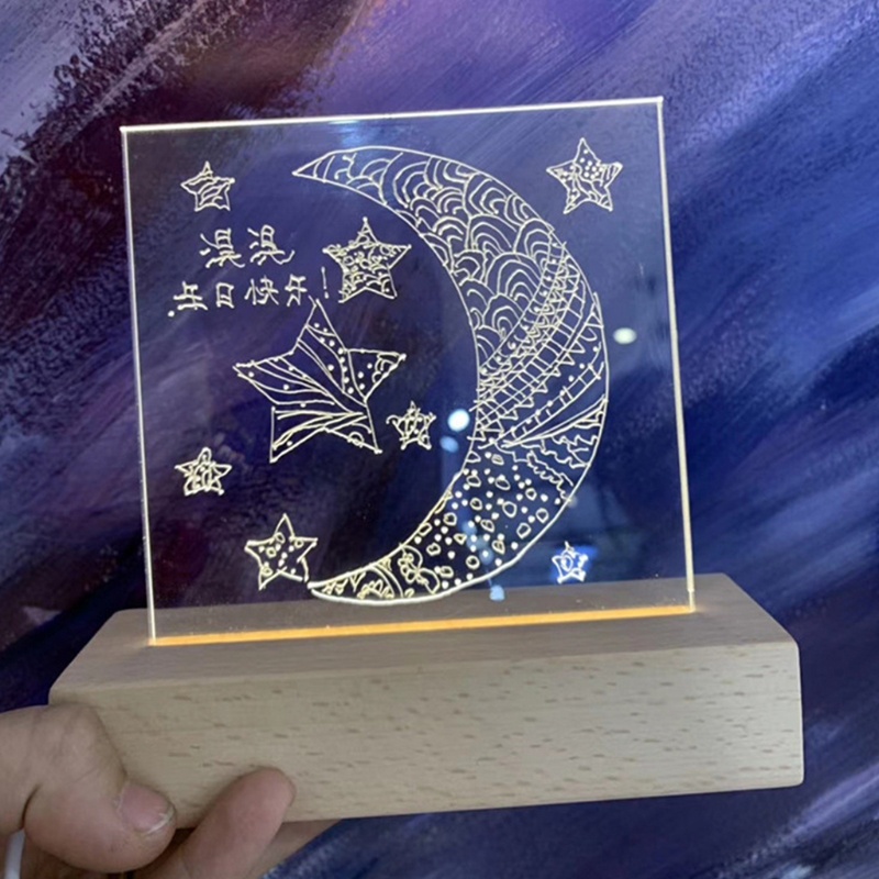 Đèn ngủ hình chai rượu màu trắng dùng trang trí xe hơi DIY