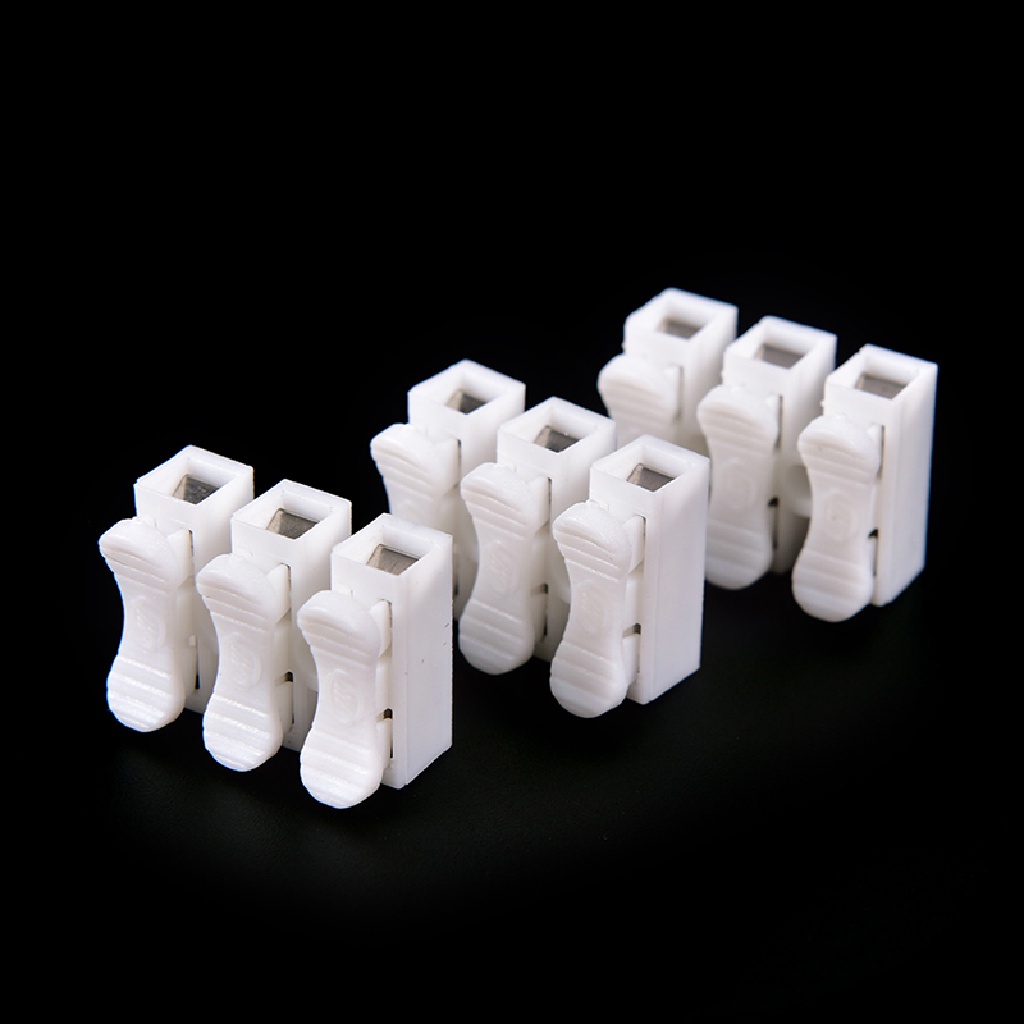 Set 20 Đầu Nối Dây Cáp mini Tự Khóa 3 Pin Màu Trắng Nhanh Chóng Tiện Lợi