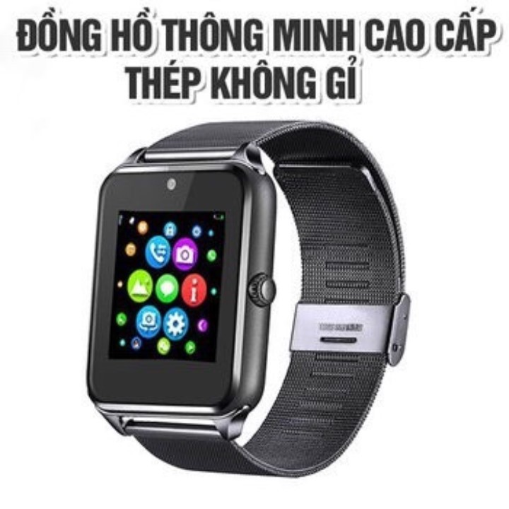 Đồng hồ thông minh Z60 dây thép sang trọng cao cấp mẫu mới nhất