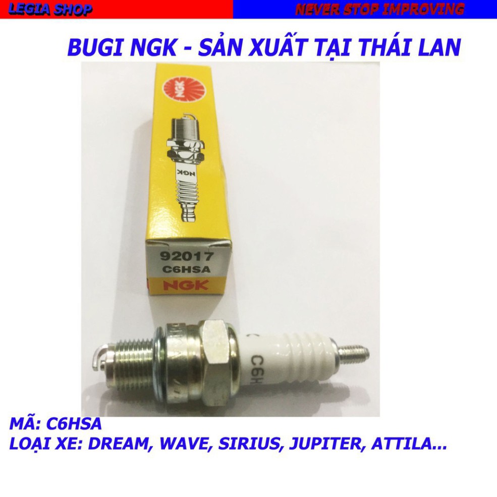 (Giá Rẻ Vô Địch ) BUGI NGK  CHÂN NGẮN C5HSA C6HSA C7HSA GẮN WAVE DREAM SIRIUS ( Sensei-Store )