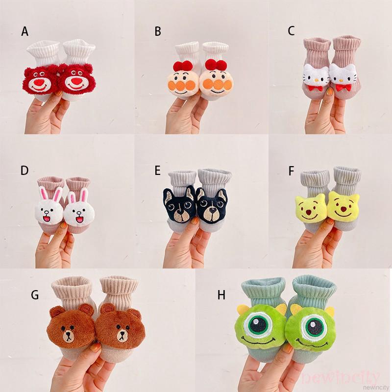 Vớ chống trượt kiểu dáng hoạt hình dễ thương phong cách Hàn Quốc cho bé