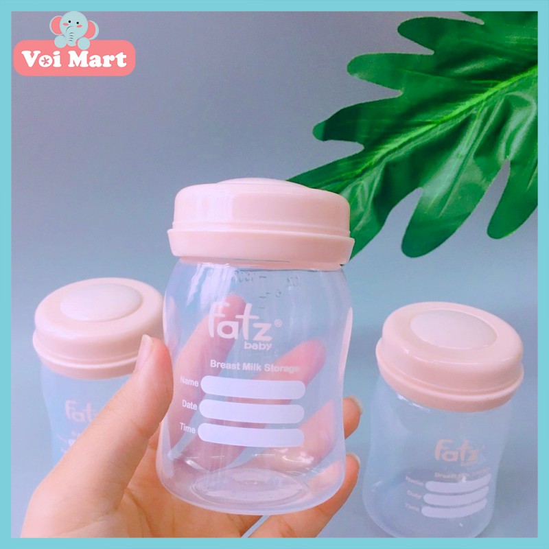 💖𝑺𝑰𝑬̂𝑼 𝑲𝑯𝑼𝒀𝑬̂́𝑵 𝑴𝑨̣𝑰💖 BỘ 3 BÌNH TRỮ SỮA 150ML FATZBABY FB0120NH SIÊU XINH