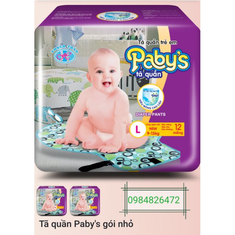 Bộ 6 gói tã quần Papy's thạch thảo size L12 miếng /1 gói