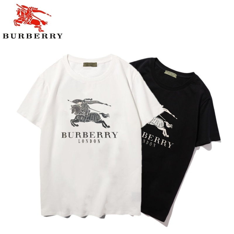 Áo Thun Cotton Tay Ngắn In Hình BUR-be-rry Cổ Điển Thời Trang Cho Nam Và Nữ