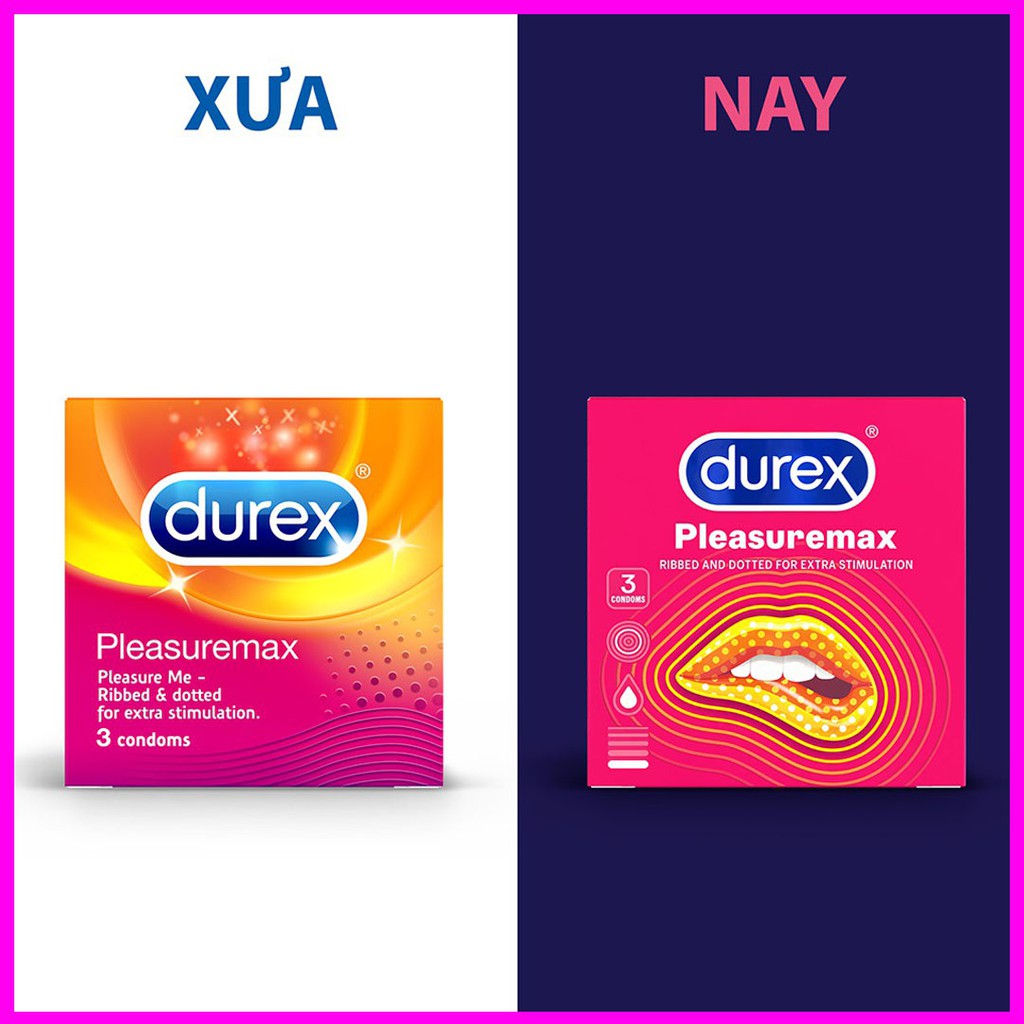 [Durex Pleasuremax] Bao Cao Su Durex Pleasuremax Chính Hãng Có Gai, Gân Giúp Tăng Cường Cảm Xúc Lên Đỉnh [CHE TÊN 100%]