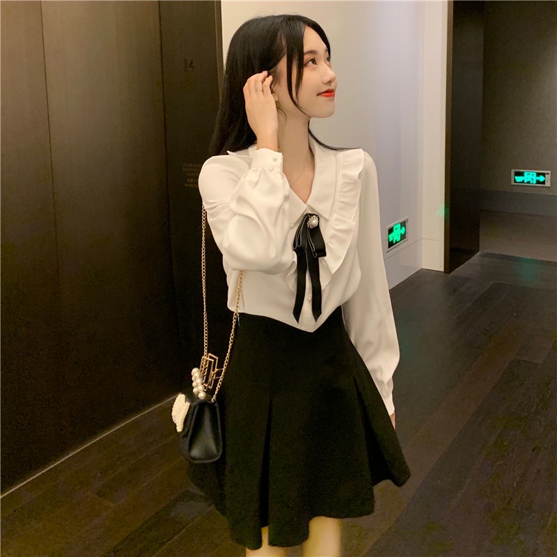 Áo Sơ Mi Tay Dài Kiểu Pháp Thời Trang Mùa Thu Thanh Lịch