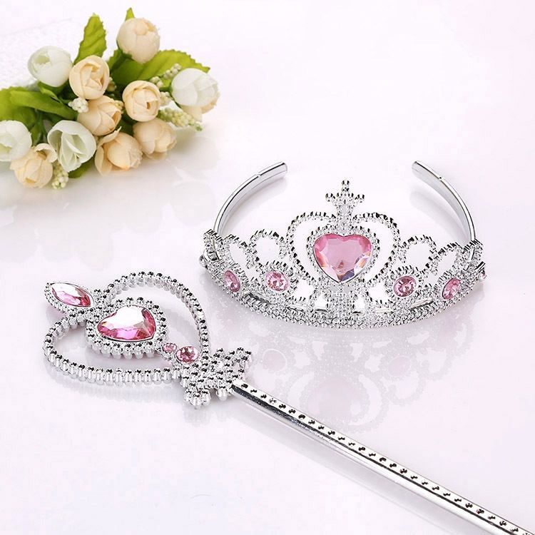Phụ Kiện Đũa Thần Của Công Chúa Elsa Thắt Bím Màu Xanh Dương Hồng Dành Cho Bé Gái