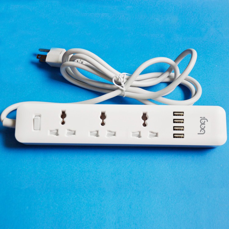 Ổ điện đa năng Bagi kéo dài EP-4D4U 3 ổ điện, 4 cổng USB (5V - 2.1A)