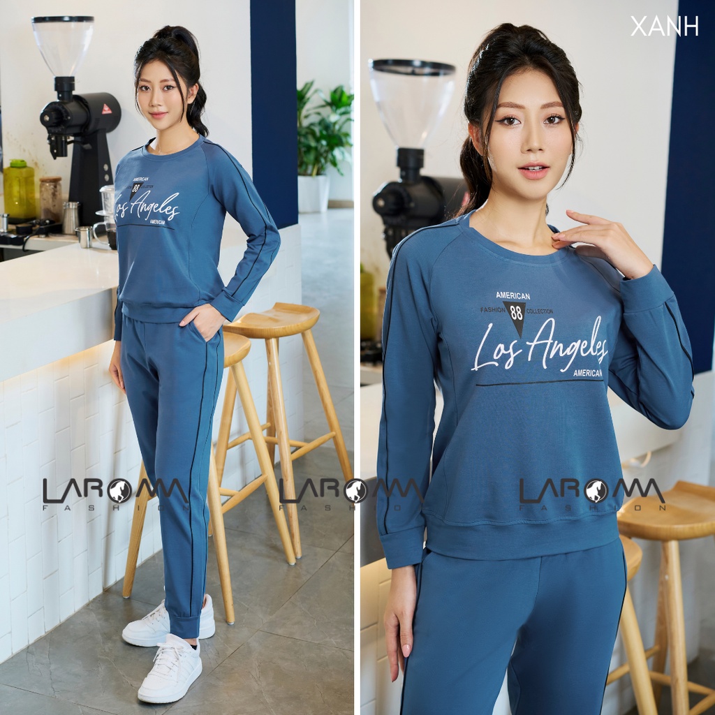 Bộ nỉ nữ chui họa tiết Laroma