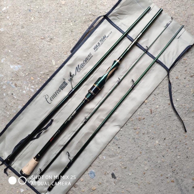 Cần câu lure 4 khúc dài 2m4 Cemreo Macans có cả ngang và cần đứng hàng chính hãng cần cực khoẻ y hình giảm giá sele y hì