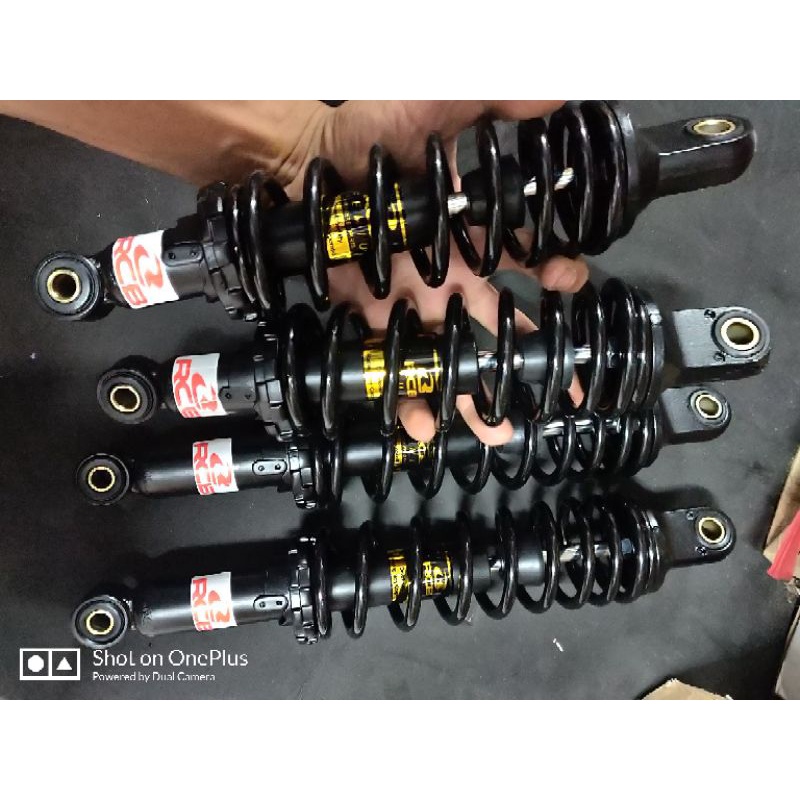 Phuộc RCB tem vàng full đen 33cm gắn Dream Wave Elegant Galaxy Future neo x Axelo Cub và các dòng xe điện