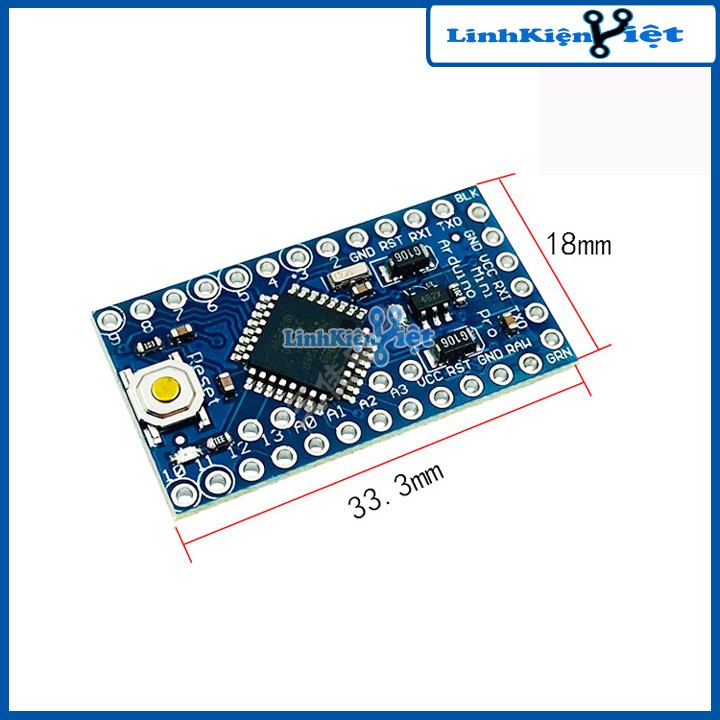 Kit Arduino Pro Mini Atmega328 3V3 16M (BH 06 Tháng)