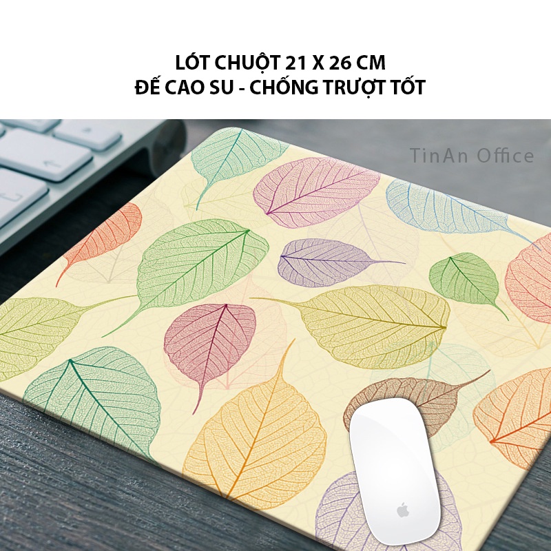 [26 x 21 cm] Miếng Lót Chuột Vải Nhiều Hình Dễ Thương, Đế Cao Su Việt Nam Chống Trượt, Mousepad Mềm Dày (Hình Tự Chụp)