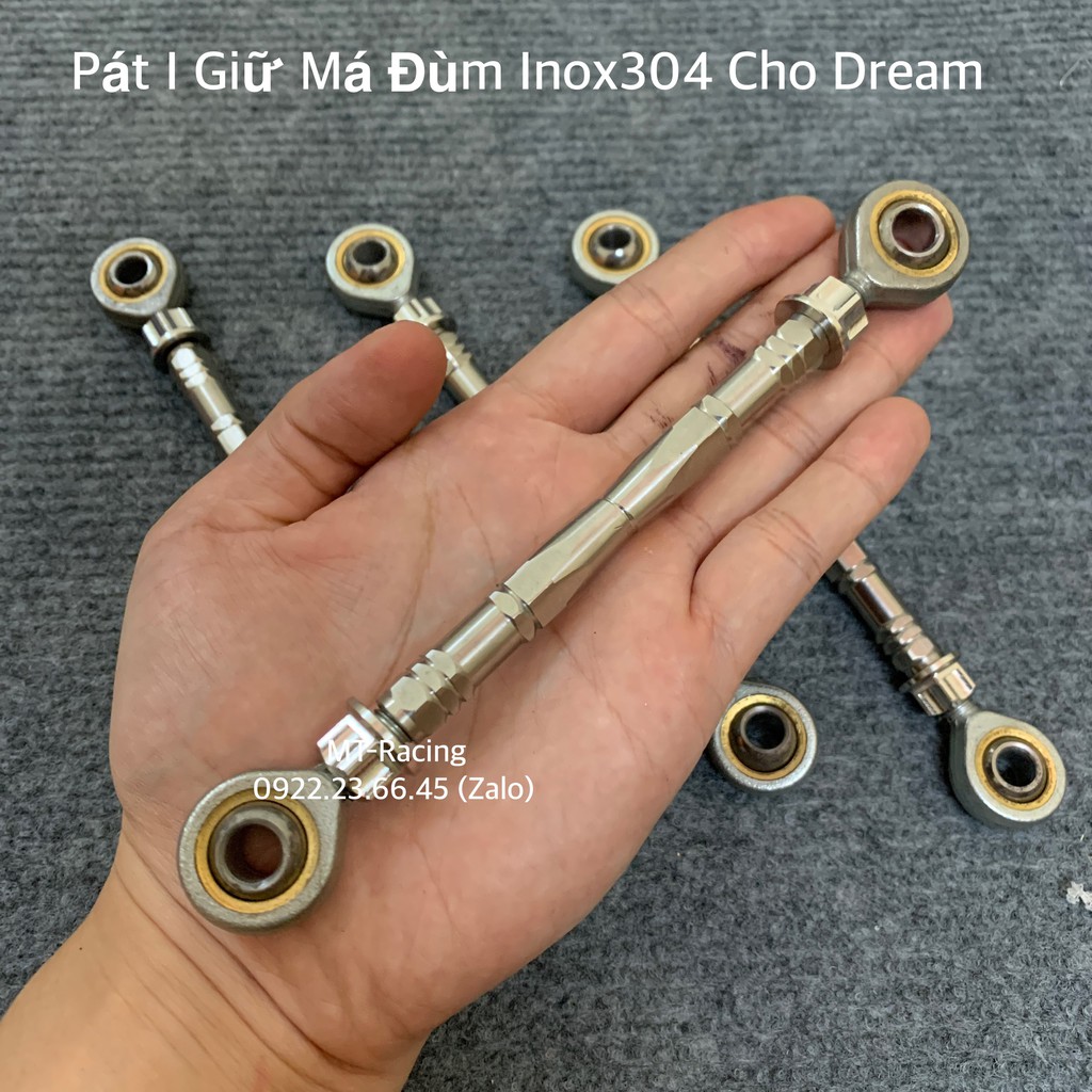 Pát Giữ Má Đùm Salaya Inox Cho Dream Thái Chuẩn Inox304 Nguyên Khối Cnc Sáng Bóng Không Sét