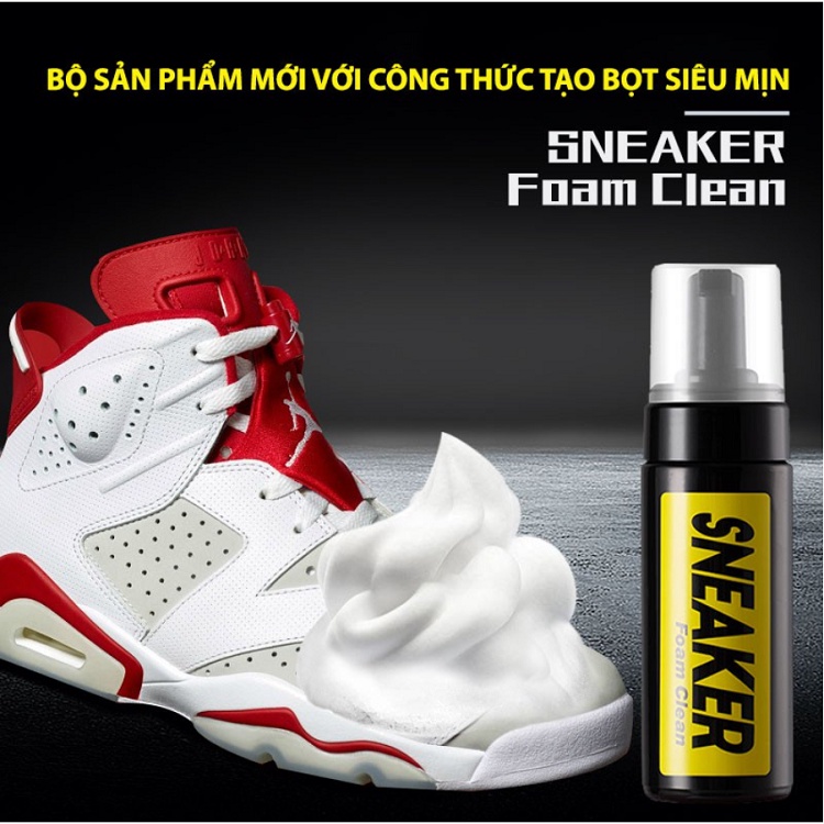 Bộ Kit Vệ Sinh Giầy Sneaker Cleaning 150ml, Tặng Khăn Lau - Chai Xịt Chuyên Khử Mùi - Làm Sạch Vết Ố Ở Giầy Dép