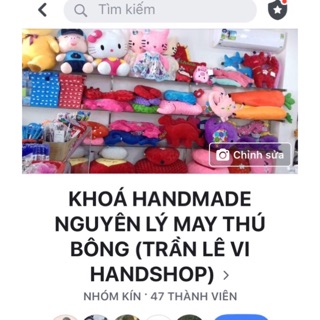 KHOÁ CHUYÊN ĐỀ HANDMADE THÚ BÔNG ONLINE