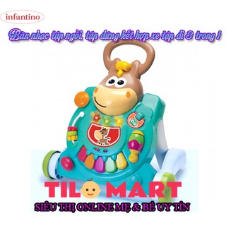 Bàn nhạc tập ngồi, tập đứng kết hợp xe bám tập đi 3 trong 1 Infantino