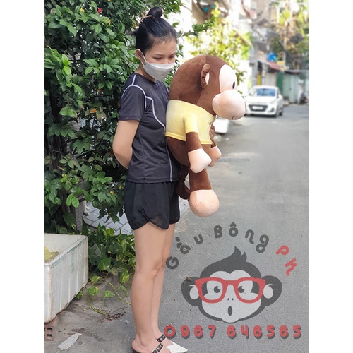 Gấu bông Khỉ Monkey 70cm vải mịn gòn trắng 100%