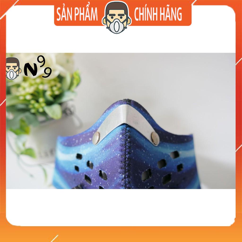 Khẩu trang đi phượt đeo sau gáy DELUXE có van thở