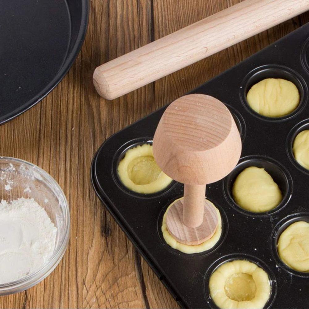 Khuôn Làm Bánh Tart Trứng Bằng Gỗ 1 Ngăn Tiện Dụng