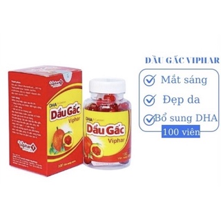 Viên Dầu gấc DHA Viphar- bổ sung Vitamin A, tăng cường thị lực, làm đẹp da
