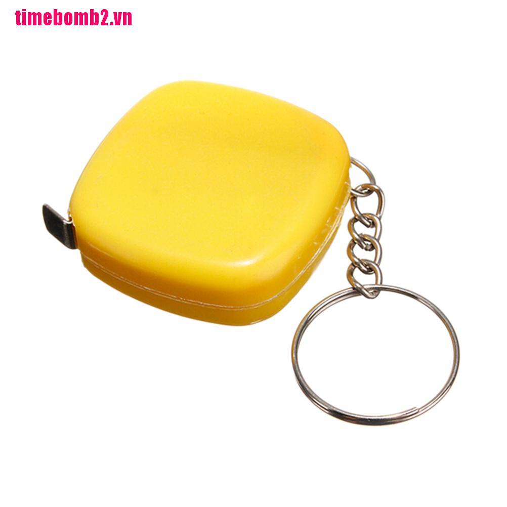 Thước dây đo dạng kéo 1m kèm móc khóa tiện dụng