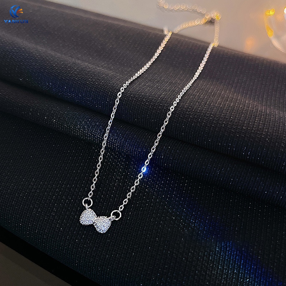 Vòng cổ Mặt Nơ Đính Đá Thời Trang Dành Cho Nữ