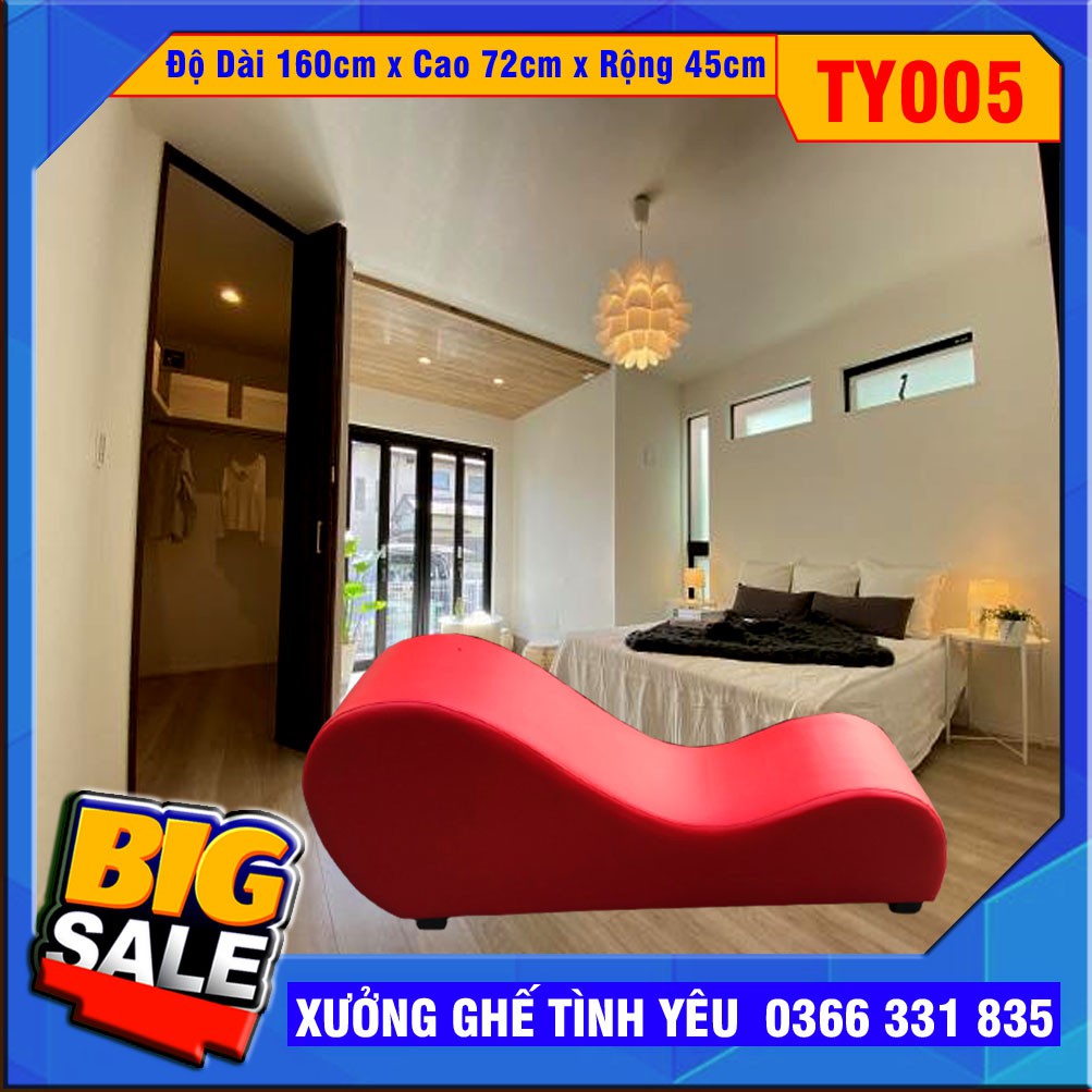 💘🍓Ghế Tinh Yêu – TYOO5 - Dài 160 x Cao 72cm x Rộng 45cm - Đa Dạng Màu Sắc - Chất Liệu Da Nhập Khẩu  - BẢO HÀNH 2 NĂM 💯