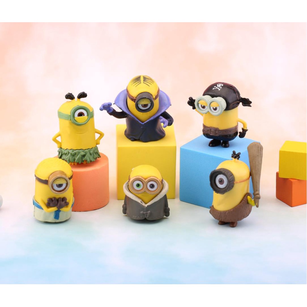 Set 6 Mô Hình Mô Phỏng Nhân Vật Phim Hoạt Hình Despicable Me
