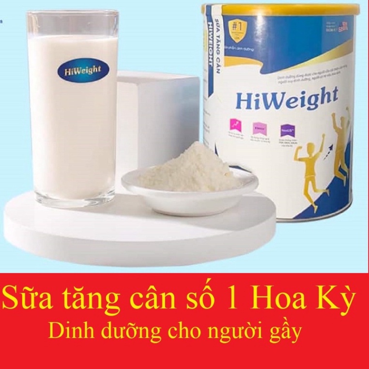 Combo 2 lon sữa tăng cân Hiwegh cho người gầy hộp 650g hỗ trợ cải thiện cân nặng, giúp ăn ngủ ngon, tăng cân