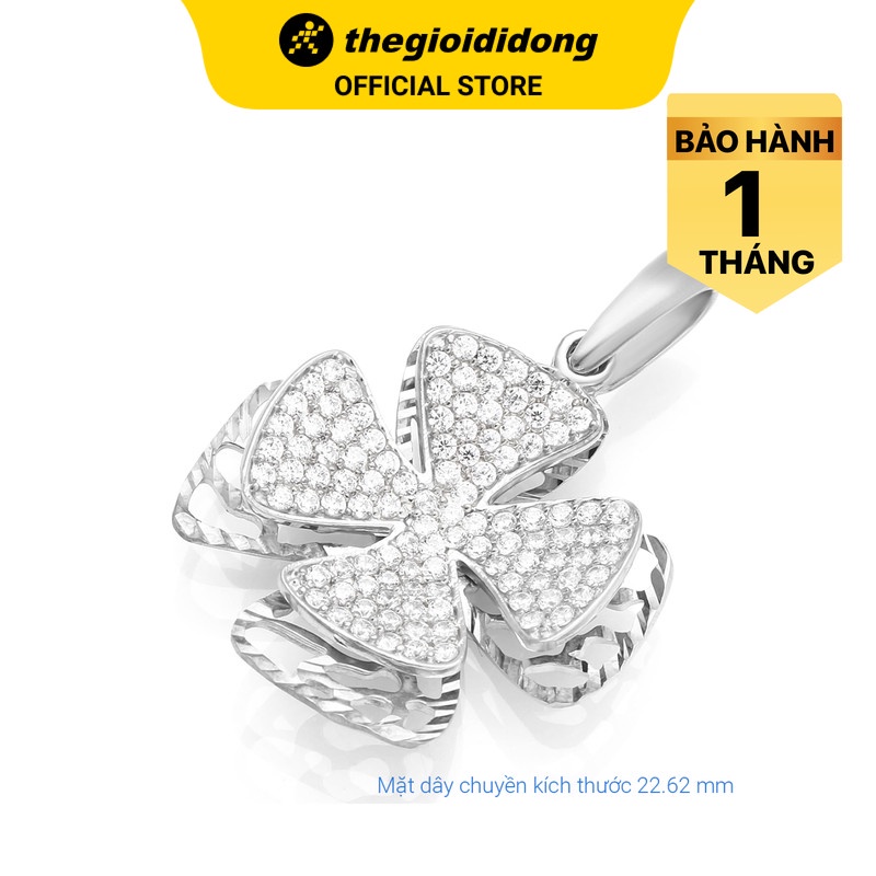 Mặt dây chuyền bạc nữ AVA đính đá mạ vàng trắng AVJ.P000056.00