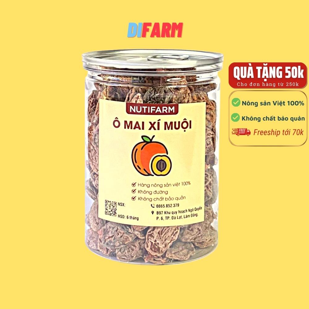 Xí muội không hạt chua mặn 400gr NutiFarm trái cây sấy đặc sản đà lạt