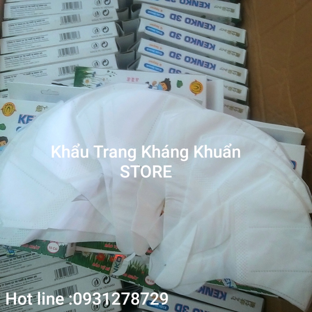 Khẩu Trang 3D Trẻ Em - Khẩu Trang Ôm sát Mũi, cho bé từ 3 đến 6 tuổi đạt tiêu chuẩn CE, FDA, Quatest 3, Hộp 10 cái