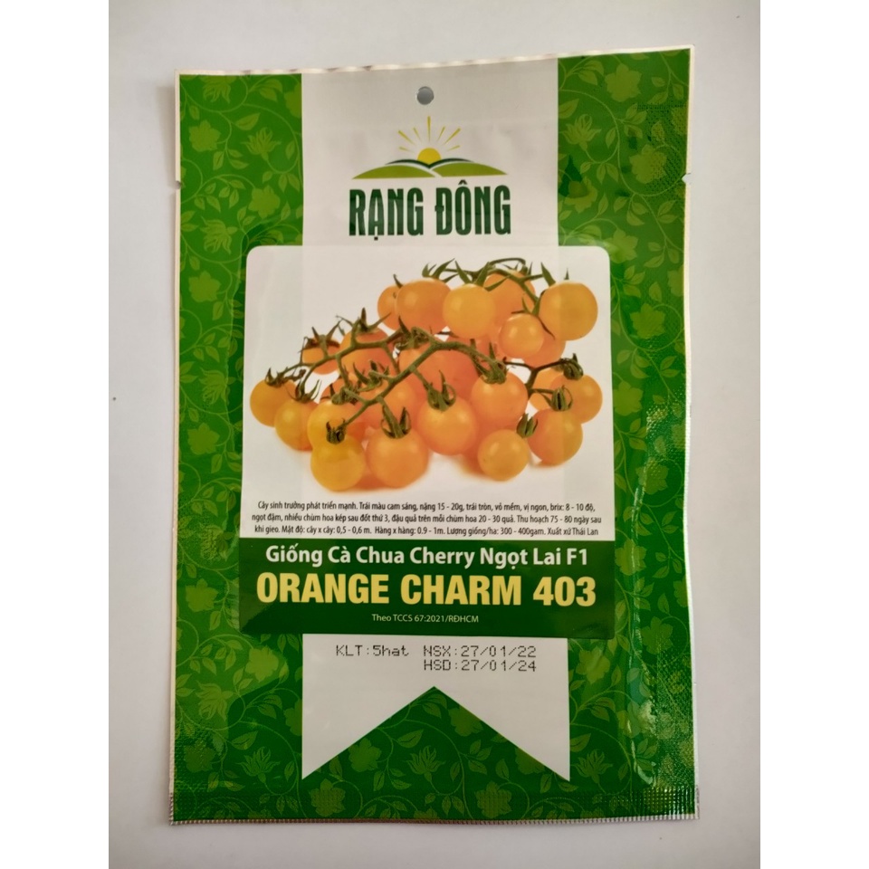 Hạt giống cà chua cherry vàng ngọt - rau củ quả trồng chậu, sân vườn ban công ngon ngọt nảy mầm cao 5 hạt RAD0 403