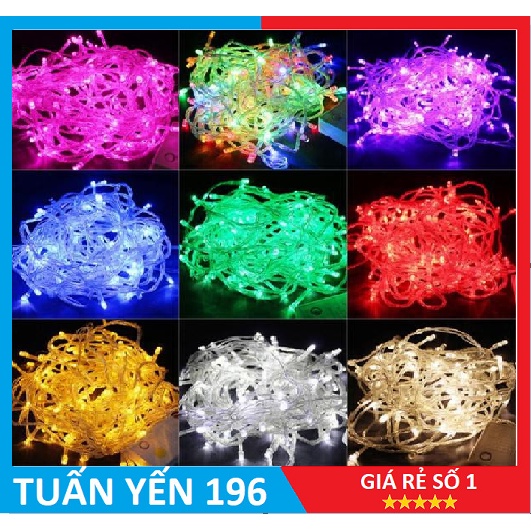 Dây Đèn Led trang trí nhấp nháy, Đèn led Nhấp Nháy Tự Động Đổi Màu Cao Cấp- Tuấn Yến