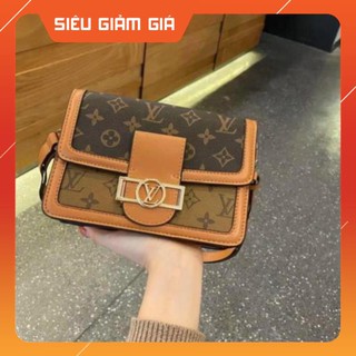 Túi Xách Nữ💓FREESHIP💓 Túi Xách Túi Đeo Chéo Vl Hoa Nâu Size 20▪️Túi Eo Vì Siêu Hót DT16