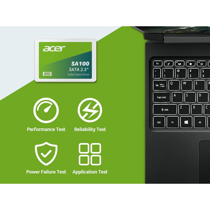 [Mã BMLTB35 giảm đến 35K đơn 99K] Ổ cứng SSD Acer SA100 3D NAND tốc độ đến 561MB/s - Bảo hành 3 năm