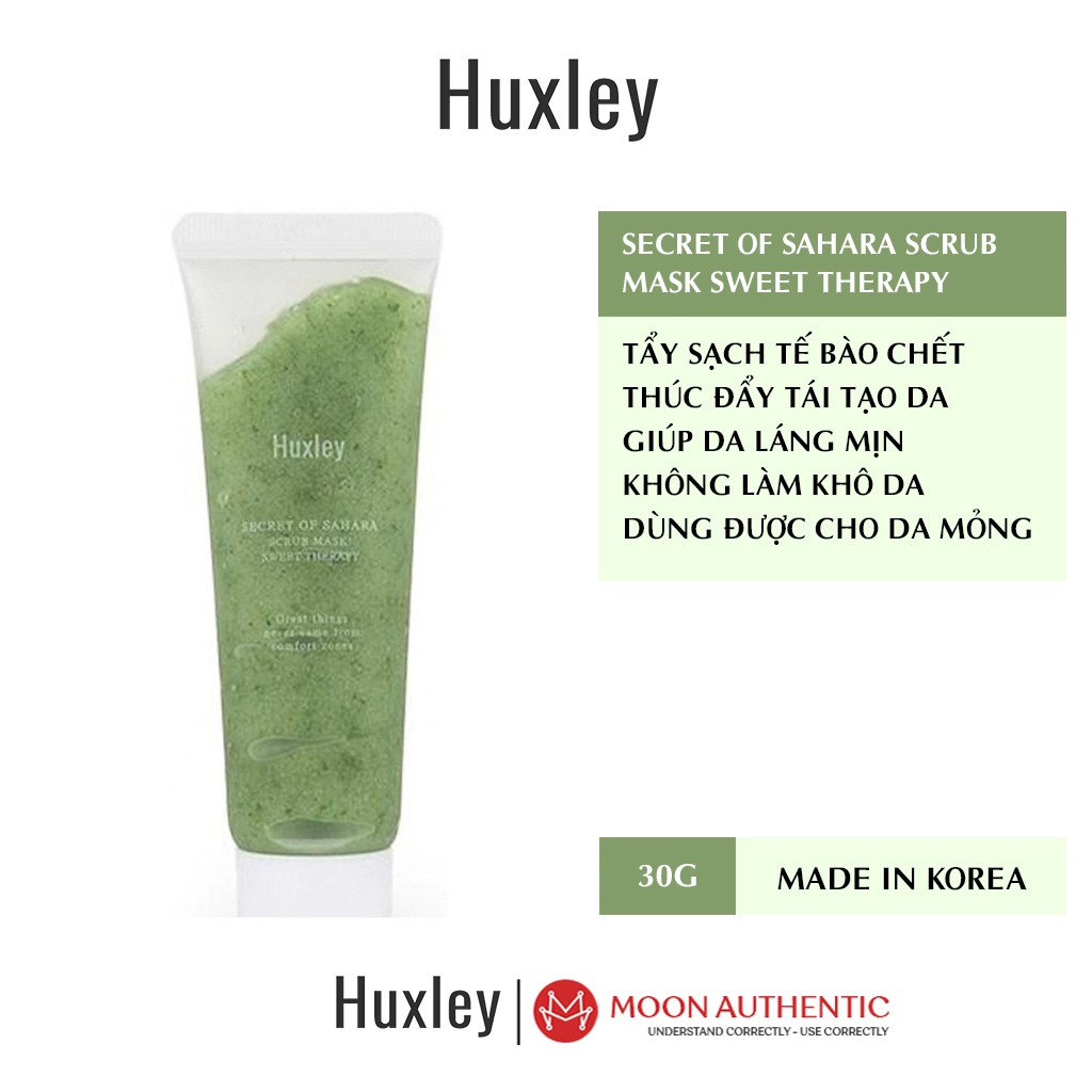 Tẩy Tế Bào Chết Huxley Mini 30g Secret Of Sahara Scrub Mask Sweet Therapy - Hàn Quốc - Giảm Mụn Viêm