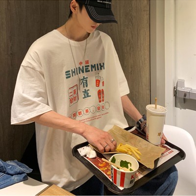 Áo thun nam nữ unisex tay lỡ phông form rộng teen cổ tròn oversize cotton giá rẻ basic đen trắng tee pull SHINE MIX