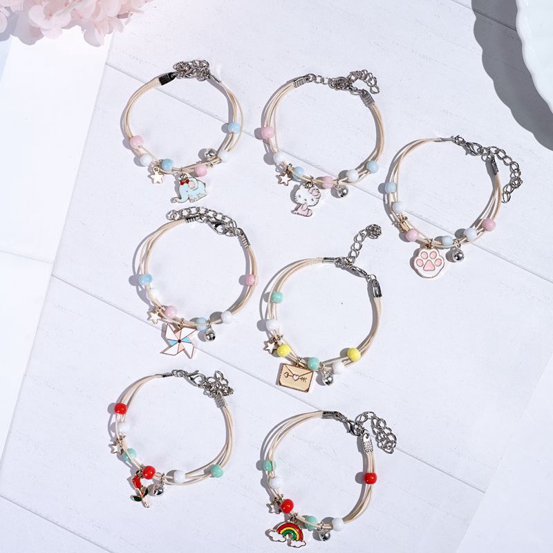 Vòng tay đính hạt gốm tối giản phong cách hoạt hình dễ thương Hàn Quốc | BigBuy360 - bigbuy360.vn