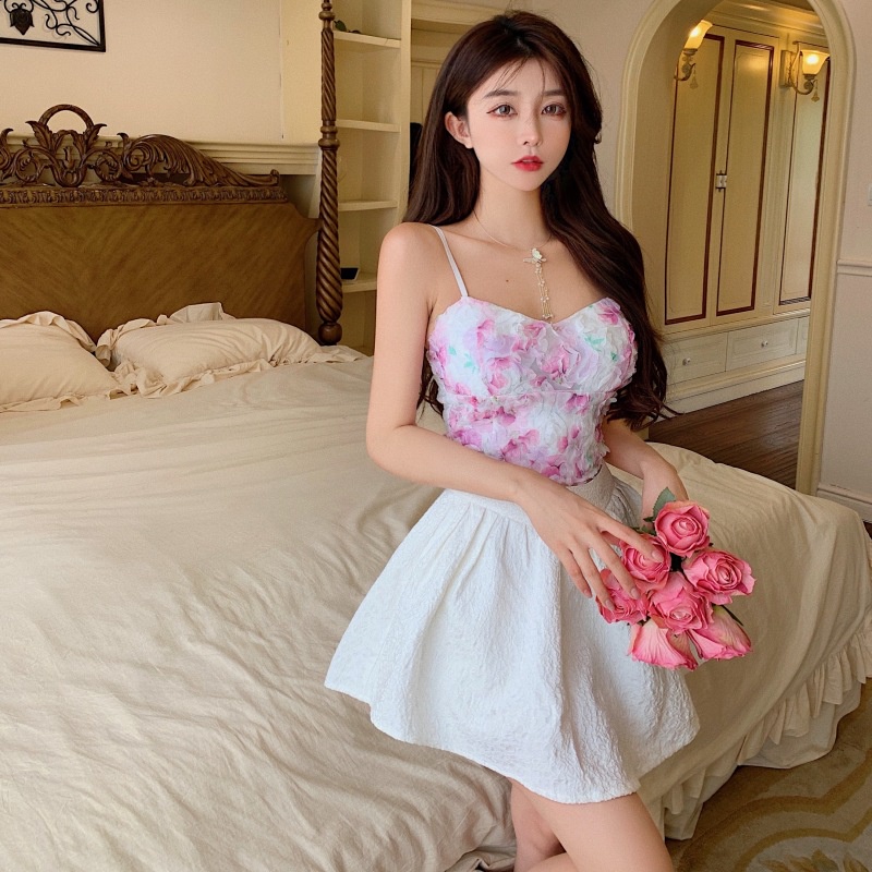 Áo Hai Dây Họa Tiết Hoa Quyến Rũ Thời Trang Mùa Hè Cho Nữ | BigBuy360 - bigbuy360.vn